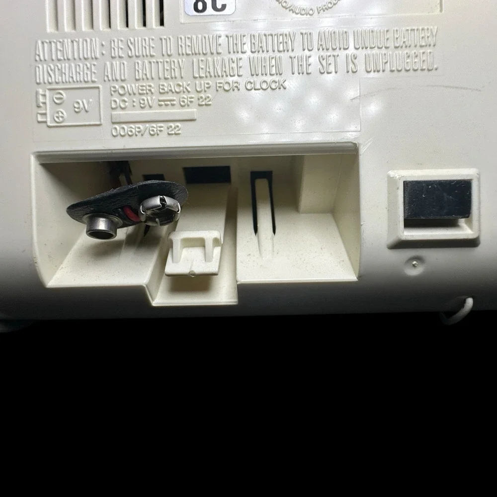 Sony Dream Machine Dual Alarm Digital Clock Radio‎ ICF-C221W Vtg Beige Tested